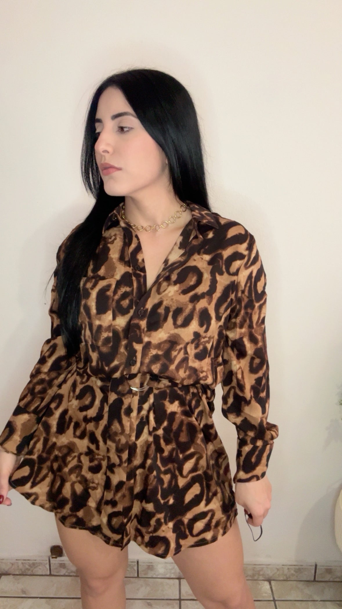 Leopard t-shirt dress