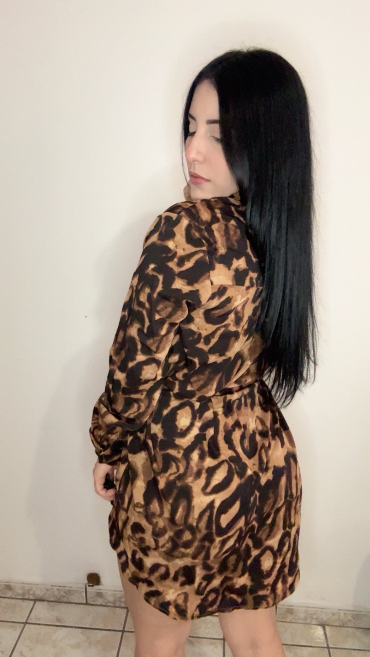 Leopard t-shirt dress